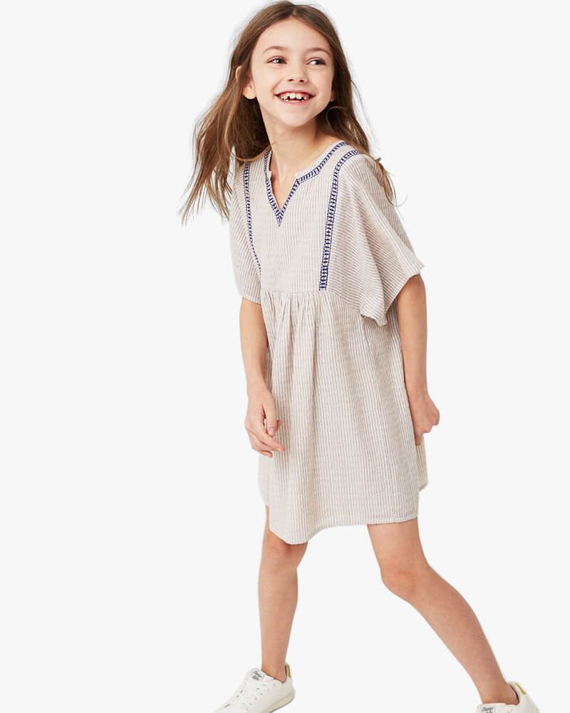 dress with metallic thread